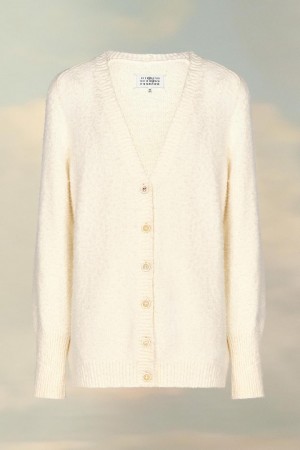 Beige Maison Margiela Oversized Piled Cardigan | AU_MM90242