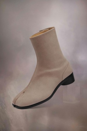 Beige Maison Margiela Tabi Ankle Boots | AU_MM40250