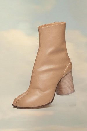 Beige Maison Margiela Tabi Ankle Boots | AU_MM91628