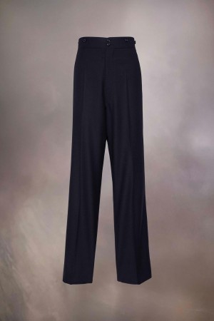 Black Maison Margiela Barathea Wool Trousers | AU_MM86399