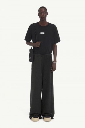 Black Maison Margiela Cotton Jersey Trousers | AU_MM57137