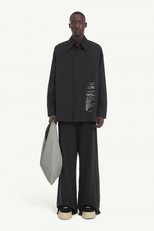 Black Maison Margiela Cotton Poplin Shirt | AU_MM68686