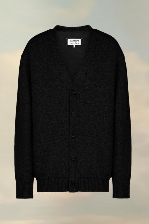 Black Maison Margiela Elbow Patch Cardigan | AU_MM57663