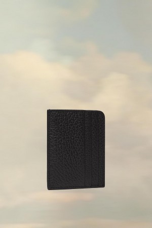 Black Maison Margiela Four Stitches Card Holder | AU_MM94536