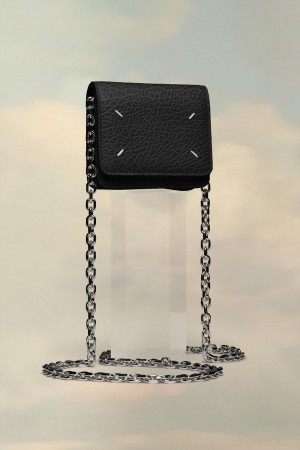 Black Maison Margiela Four Stitches Chain Wallet | AU_MM98118