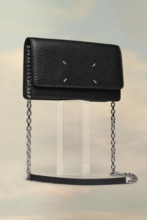 Black Maison Margiela Four Stitches Chain Wallet | AU_MM39328