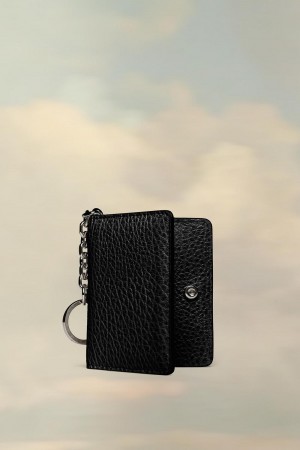 Black Maison Margiela Four Stitches Keyring Cardholder | AU_MM61472