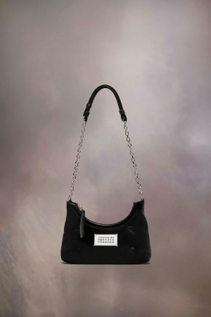 Black Maison Margiela Glam Slam Hobo Micro Velvet | AU_MM59503