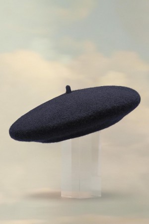 Black Maison Margiela Heavy Wool Beret | AU_MM31783