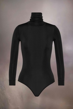 Black Maison Margiela High-neck Bodysuit | AU_MM72970