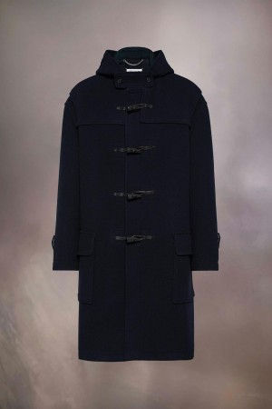 Black Maison Margiela Hooded Wool Coat | AU_MM85221