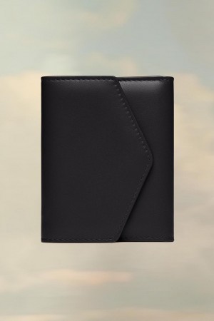 Black Maison Margiela Leather Envelope Wallet | AU_MM85742