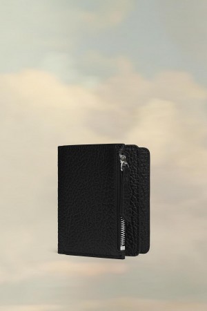 Black Maison Margiela Leather Flap Wallet | AU_MM24490