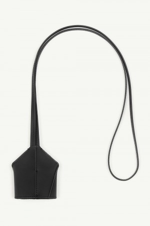 Black Maison Margiela Leather Key Ring | AU_MM45556