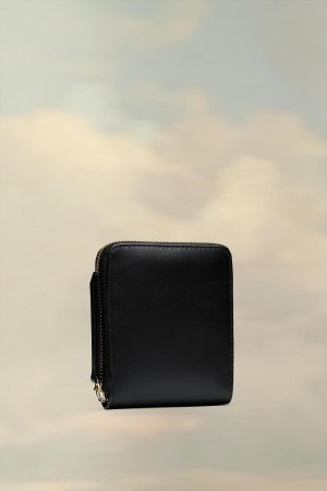 Black Maison Margiela Leather Zip-around Wallet Small | AU_MM73103