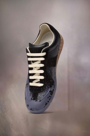 Black Maison Margiela Paint Replica Sneaker | AU_MM13799