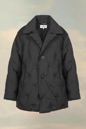 Black Maison Margiela Recycled Nylon Padded Coat | AU_MM90446