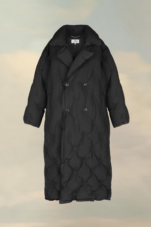 Black Maison Margiela Recycled Nylon Padded Coat | AU_MM65137