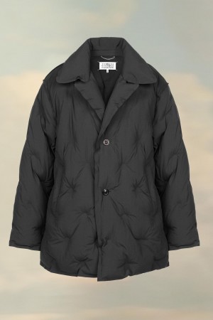 Black Maison Margiela Recycled Nylon Padded Coat | AU_MM22987