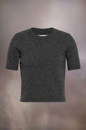 Black Maison Margiela Washed Lambswool Top | AU_MM36336