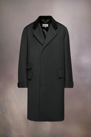 Black Maison Margiela Work-in-progress Wool Coat | AU_MM54543