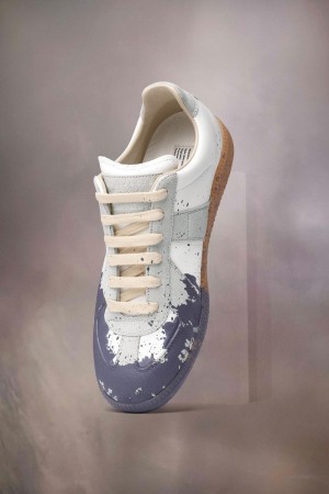 Blue Grey Maison Margiela Paint Replica Sneaker | AU_MM60275