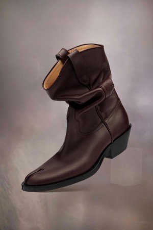 Brown Maison Margiela Tabi Western Boot | AU_MM80231