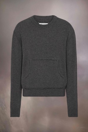 Dark Grey Maison Margiela DéCortiqué Cashmere Sweater | AU_MM93125