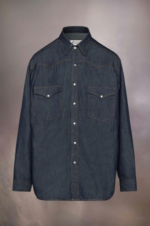 Dark Grey Maison Margiela Denim Shirt | AU_MM89192