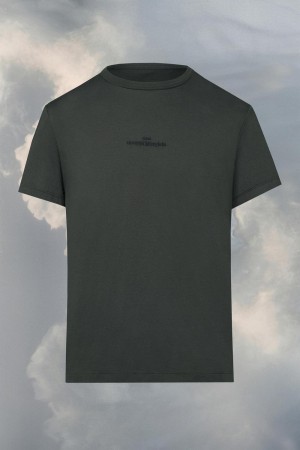 Dark Grey Maison Margiela Distorted Logo T-shirt | AU_MM48050