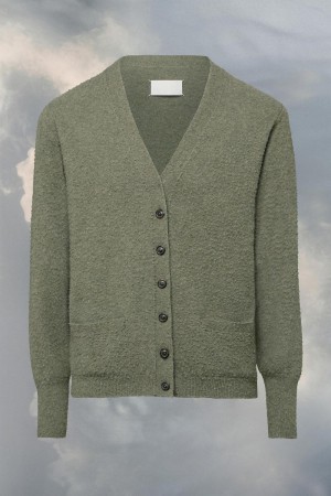 Green Maison Margiela Cashmere Knit Cardigan | AU_MM62142