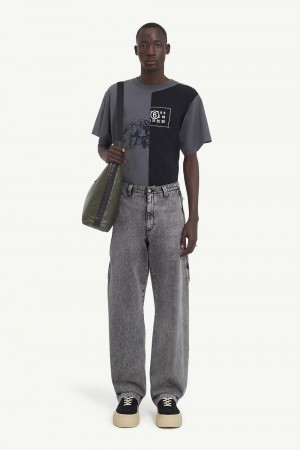 Grey Maison Margiela Black Denim Trousers | AU_MM23544