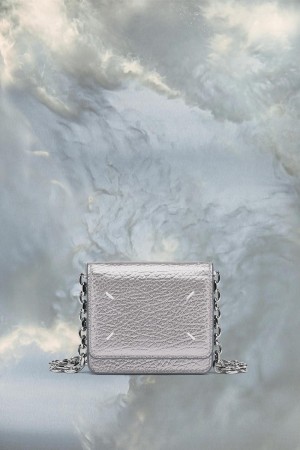 Grey Maison Margiela Four Stitches Chain Wallet Small | AU_MM81999