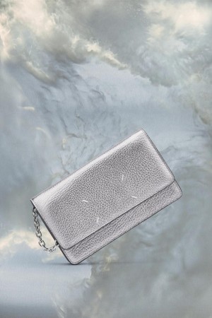 Grey Maison Margiela Four Stitches Chain Wallet | AU_MM24476