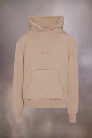 Khaki Maison Margiela Cashmere Hooded Sweater | AU_MM22924