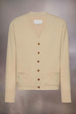 Khaki Maison Margiela Cashmere Knit Cardigan | AU_MM70578