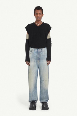 Light Blue Maison Margiela Mid-rise Jeans | AU_MM82507