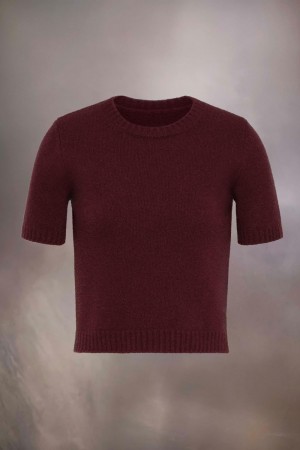 Red Maison Margiela Washed Lambswool Top | AU_MM12389