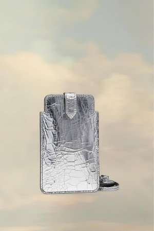 Silver Maison Margiela Broken Mirror Phone Pouch | AU_MM59735