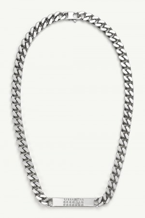 Silver Maison Margiela Classic Chain Necklace | AU_MM51789