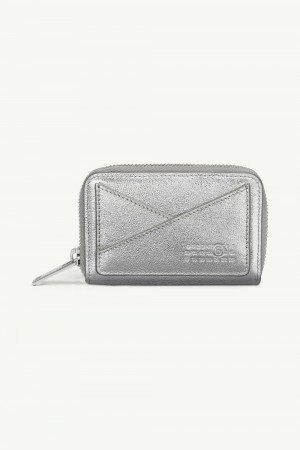 Silver Maison Margiela Japanese 6 Zip Around Wallet | AU_MM29980