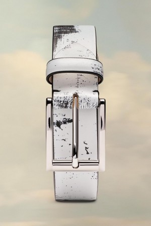 Silver Maison Margiela Leather Belt | AU_MM65418