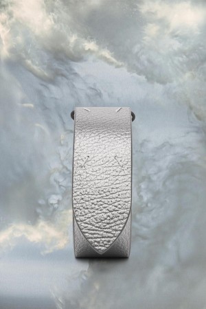 Silver Maison Margiela Metallic Leather Belt | AU_MM55858