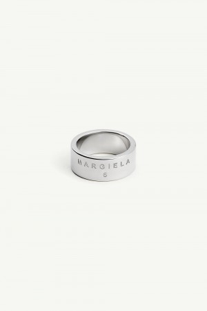 Silver Maison Margiela Minimal Logo Ring | AU_MM65890