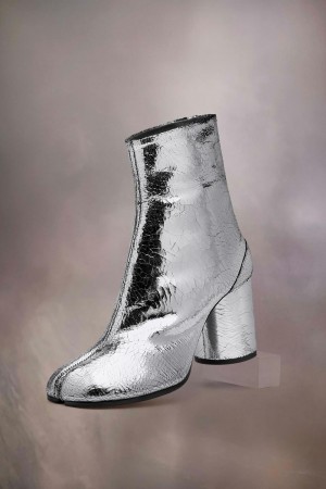 Silver Maison Margiela Tabi Broken Mirror Boots | AU_MM12882