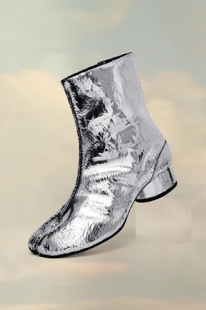 Silver Maison Margiela Tabi Mirror Boots | AU_MM38454