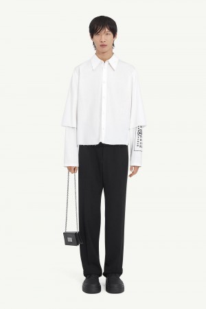 White Maison Margiela Cotton Long-sleeved T-shirt | AU_MM92620