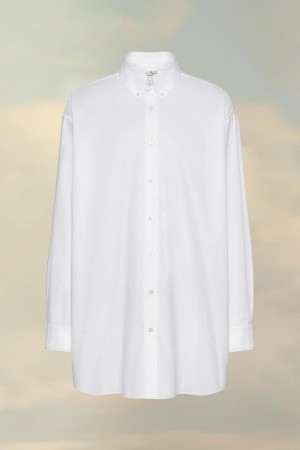 White Maison Margiela Organic Cotton Oxford Shirt | AU_MM41703