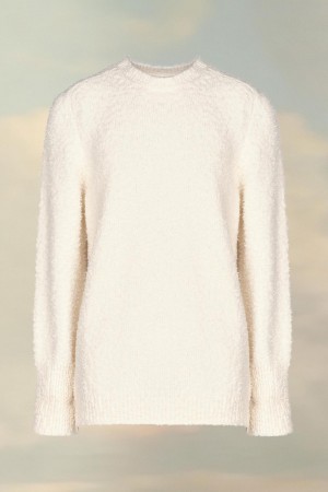 White Maison Margiela Oversized Piled Sweater | AU_MM40165