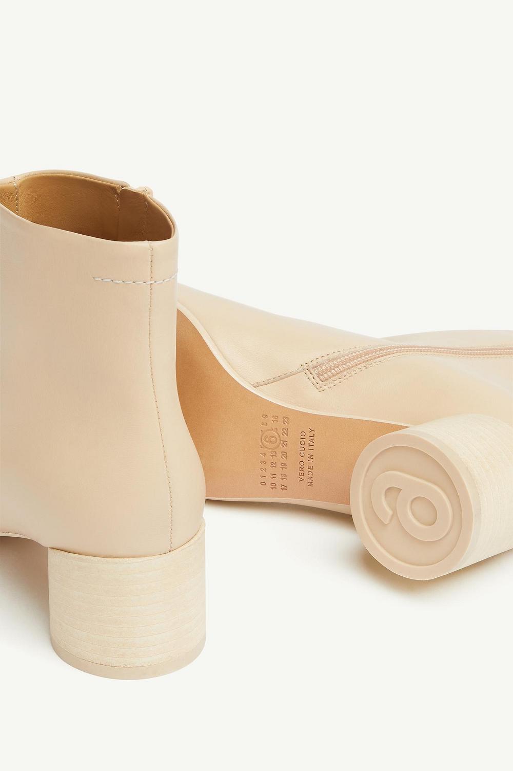 Beige Maison Margiela Anatomic Ankle Boots | AU_MM60443